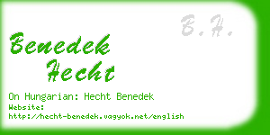 benedek hecht business card